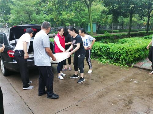 顾不上大棚排水,摘下一棚蔬菜匆匆送往安置点